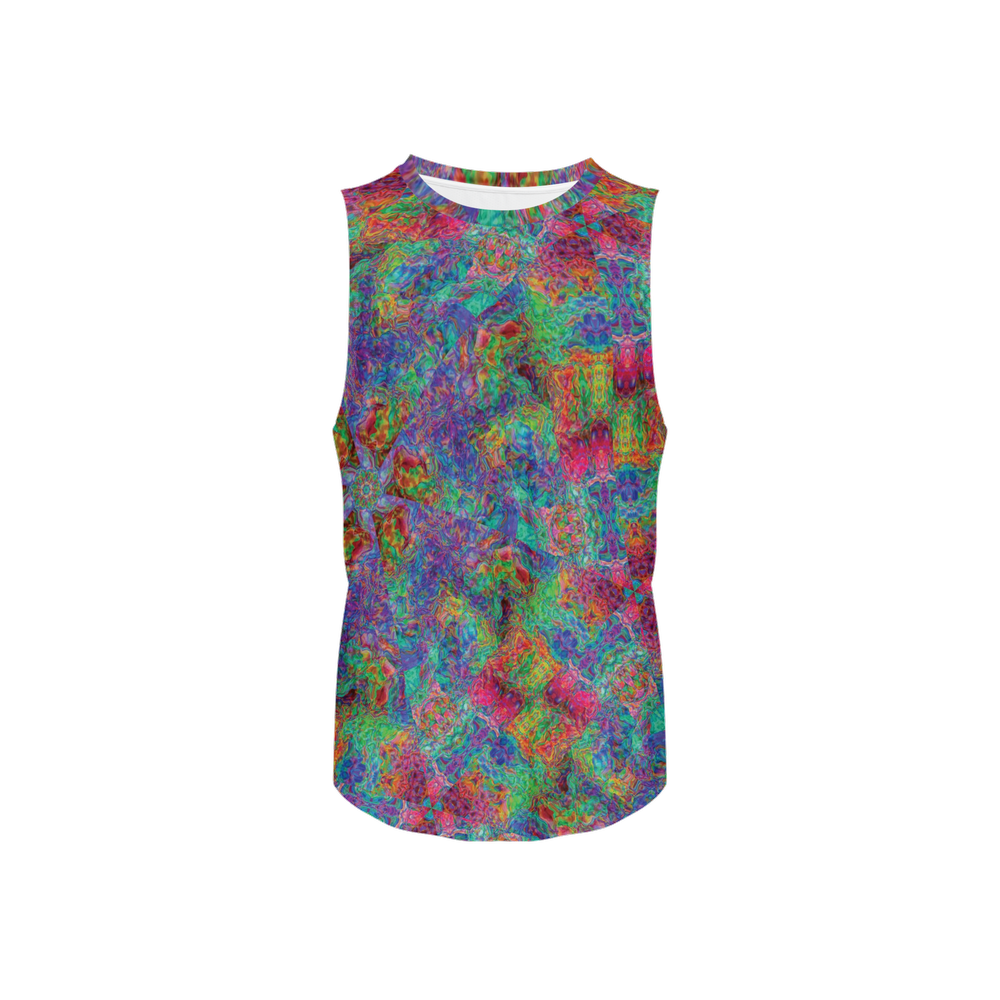 Chromatic Abstraction Men's Seamless Open Side Tank Top - Swagger Art Store |