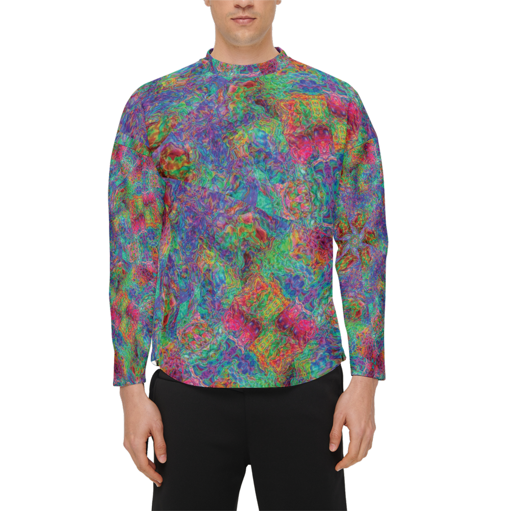 Chromatic Abstraction Men's Crewneck Sweatshirt - Swagger Art Store |