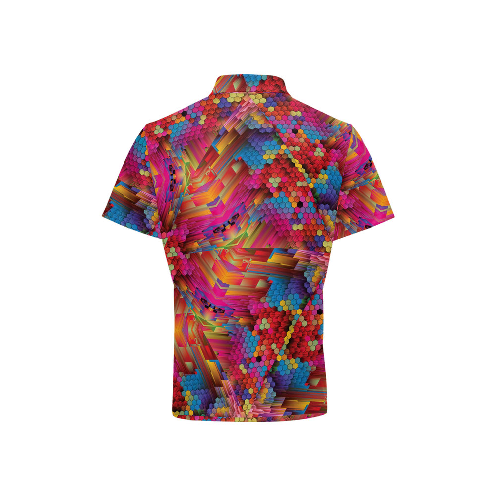 Colorful Spirals Men’s Classic Fit Short-Sleeve Polo Shirt - Swagger Art Store |