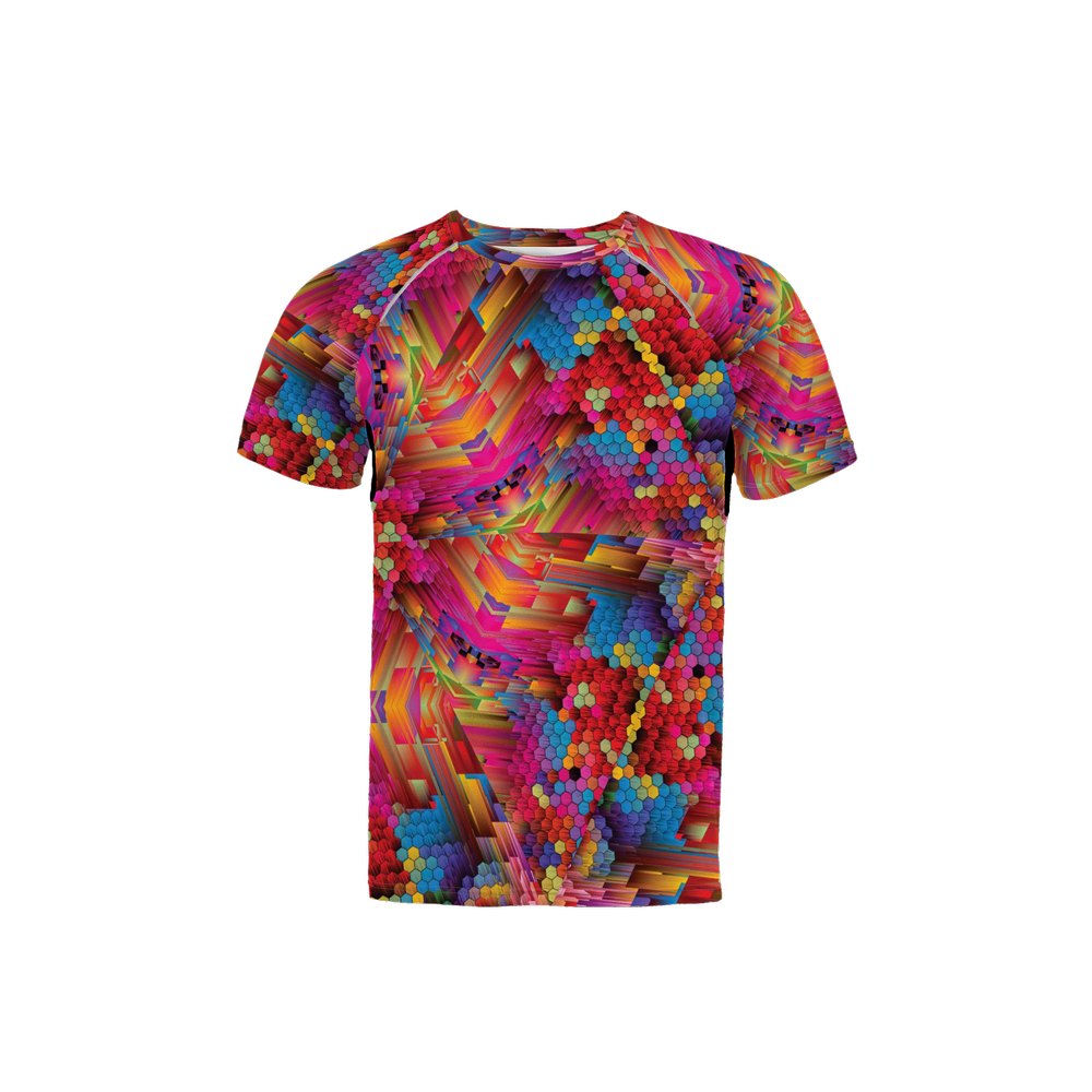 Colorful Spirals Men’s 3M Active Running T-Shirt - Swagger Art Store |