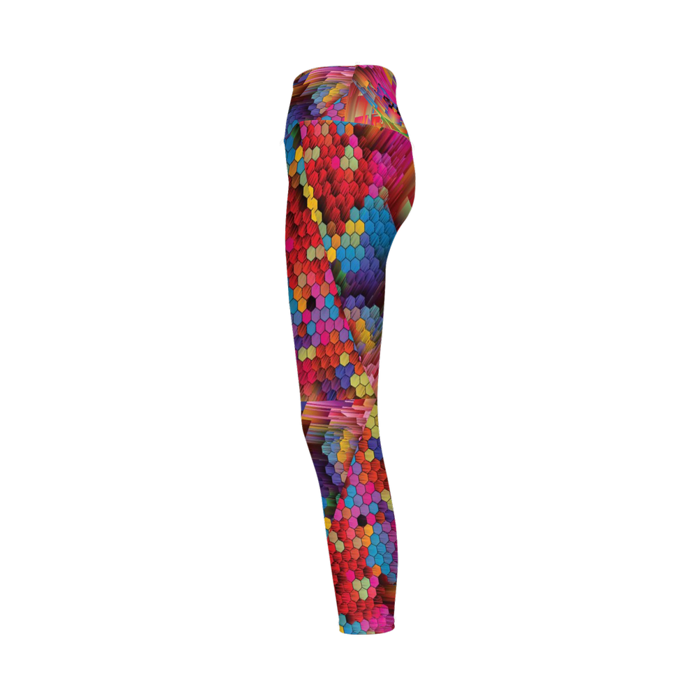 Colorful Spirals Women’s High-Rise Leggings 28" - Swagger Art Store |