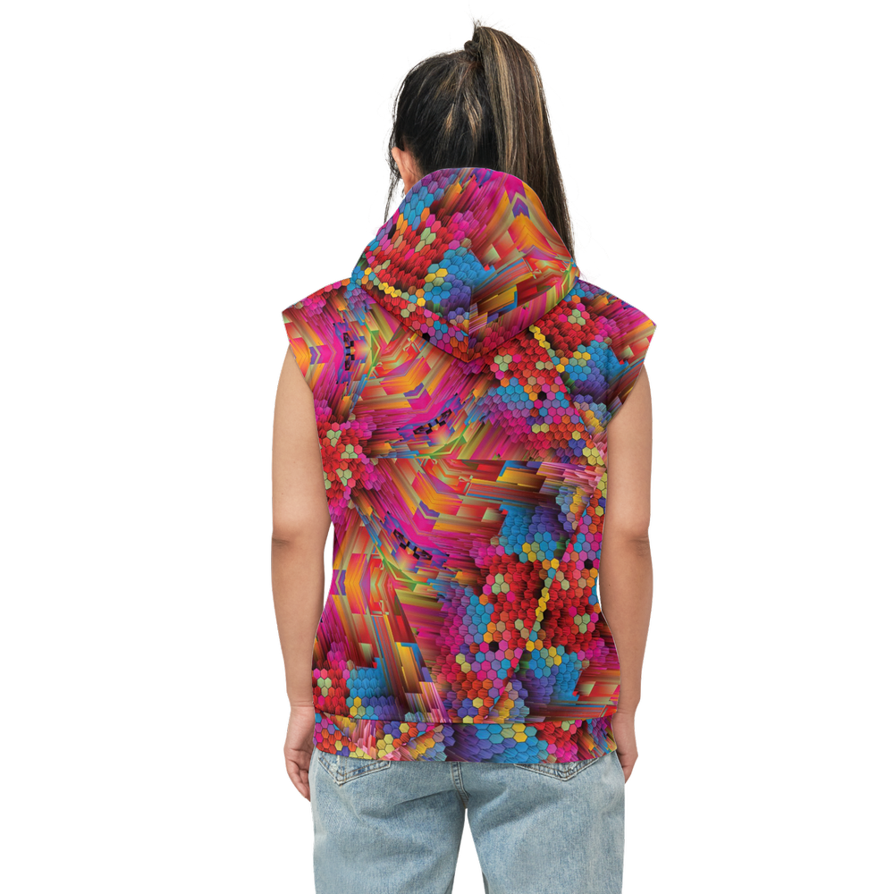 Colorful Spirals Unisex Regular Fit Sleeveless Pullover Hoodie - Swagger Art Store |