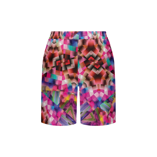 Colorful illusion Unisex Casual Shorts - Swagger Art Store |