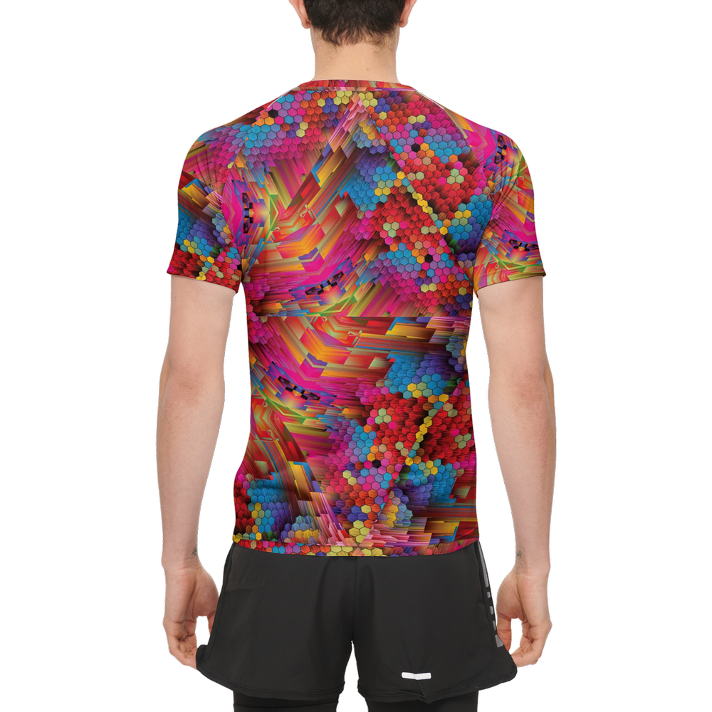 Colorful Spirals Men’s 3M Active Running T-Shirt - Swagger Art Store |