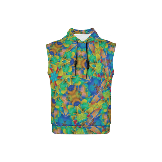 Colorful Chaos Unisex Regular Fit Sleeveless Pullover Hoodie - Swagger Art Store |