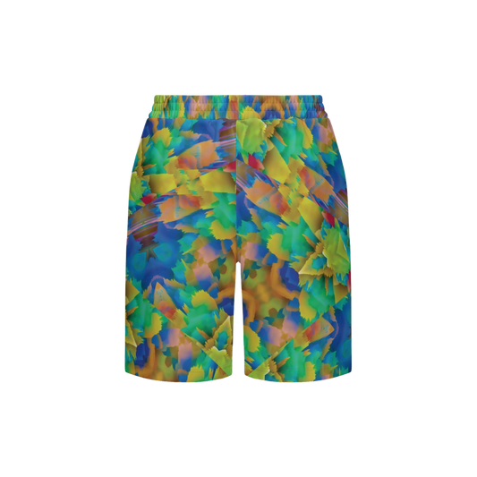 Colorful Chaos Unisex Casual Shorts - Swagger Art Store |