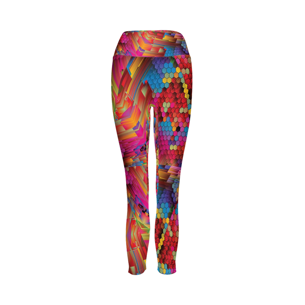 Colorful Spirals Women’s High-Rise Leggings 28" - Swagger Art Store |