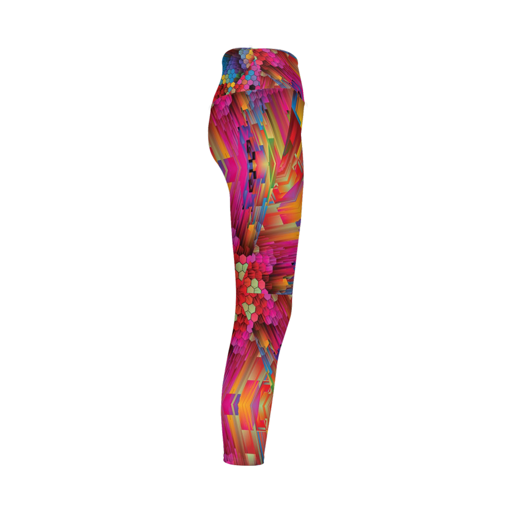 Colorful Spirals Women’s High-Rise Leggings 28" - Swagger Art Store |