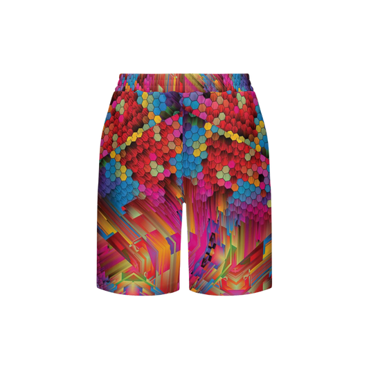 Colorful Spirals Unisex Casual Shorts - Swagger Art Store |