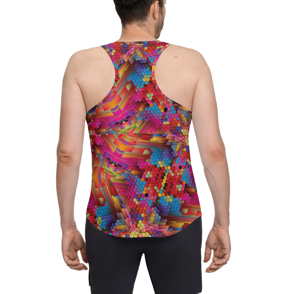 Colorful Spirals Men's Y-Back Muscle Tank Top - Swagger Art Store |