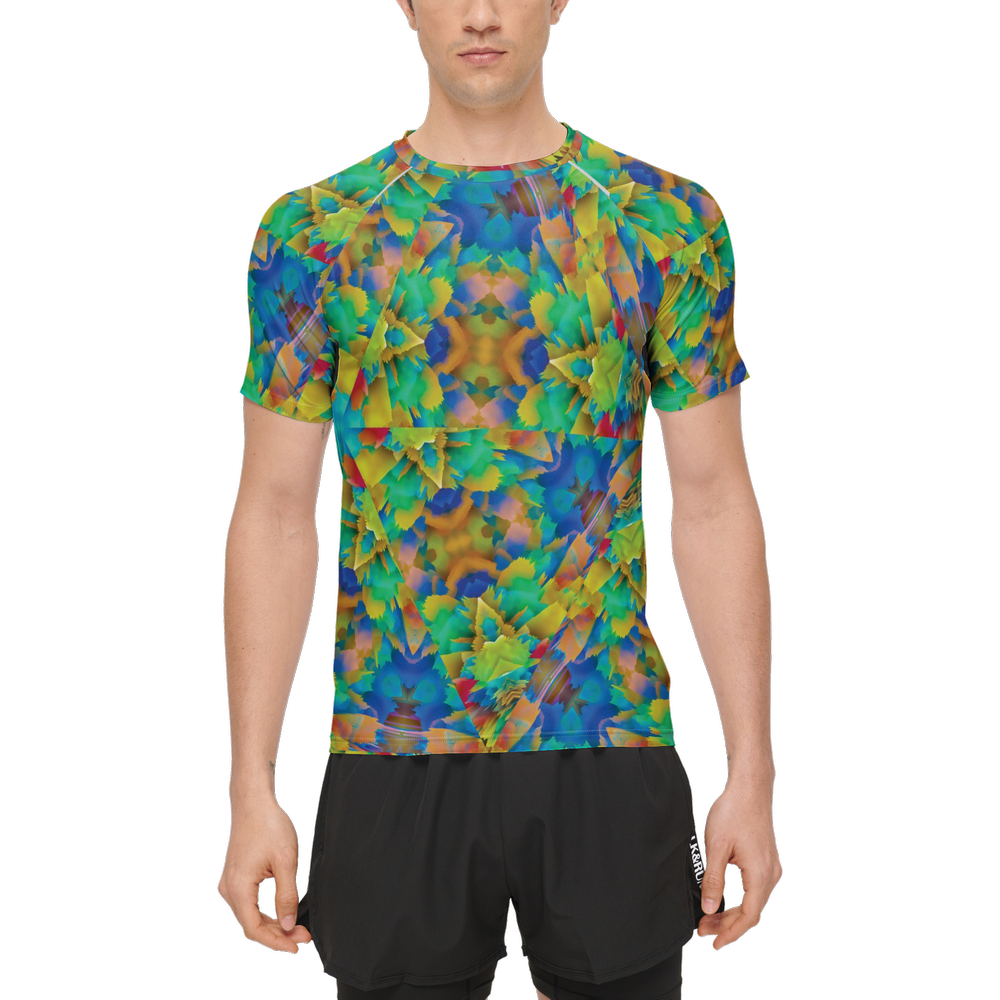 Colorful Chaos Men’s 3M Active Running T-Shirt - Swagger Art Store |