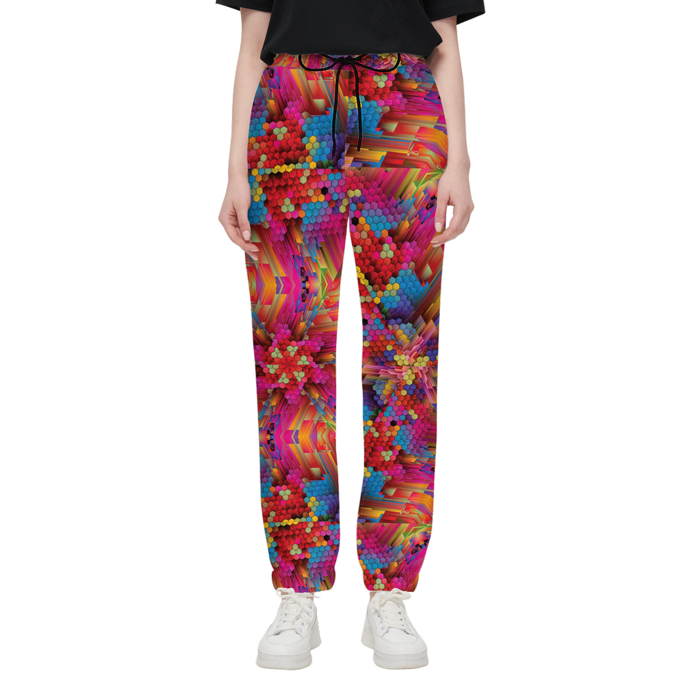 Colorful Spirals Unisex Casual Fit Jogging Pants - Swagger Art Store |