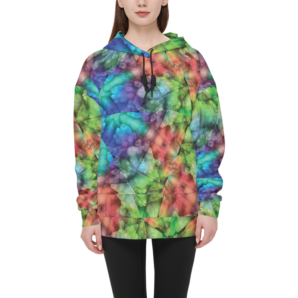 Colorful Dreams Women’s Relaxed Fit Hoodie With Front Patch - Swagger Art Store |