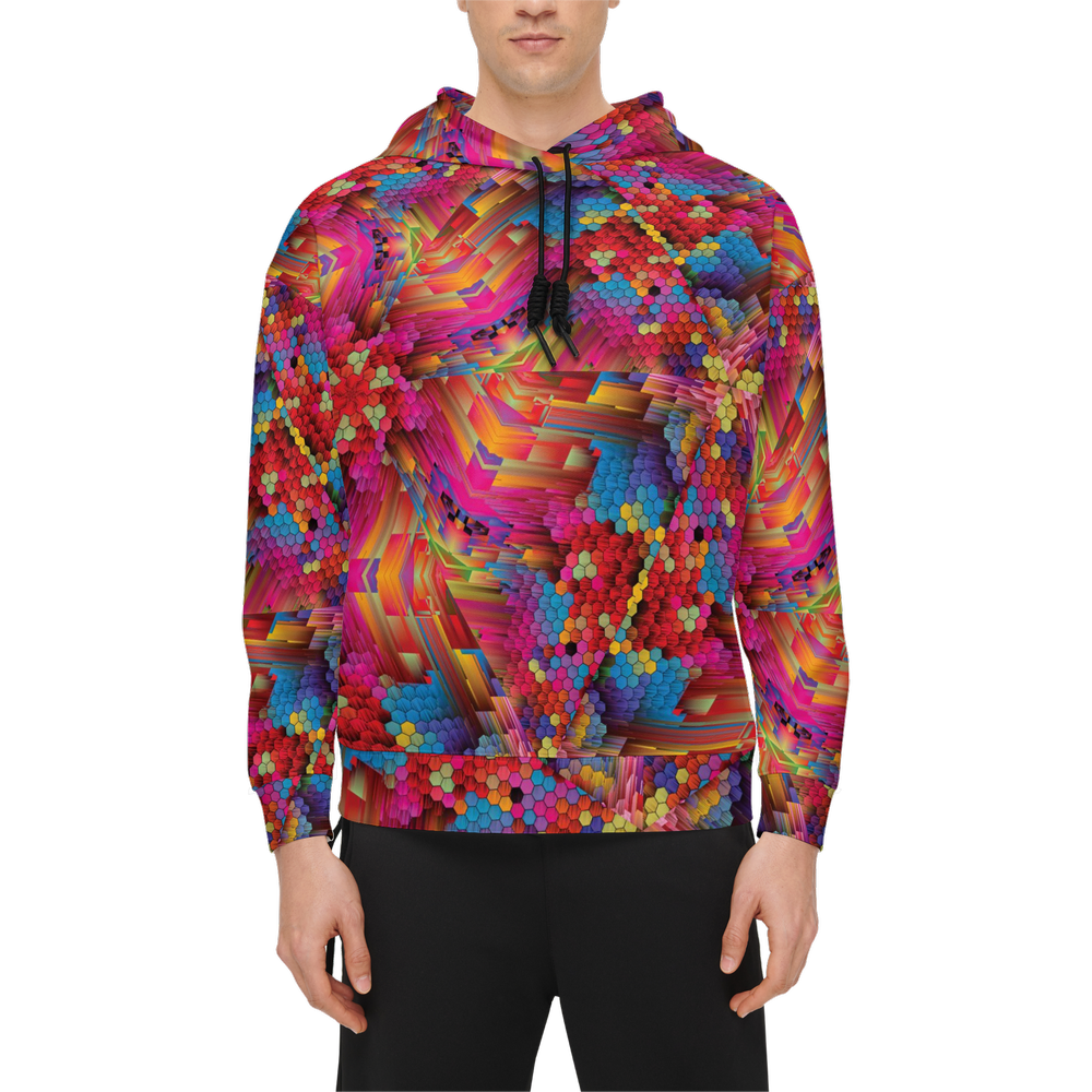 Colorful Spirals Men’s Relaxed Fit Hoodie - Swagger Art Store |