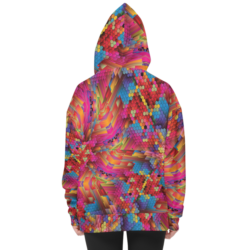 Colorful Spirals Women’s Relaxed Fit Hoodie With Front Patch - Swagger Art Store |