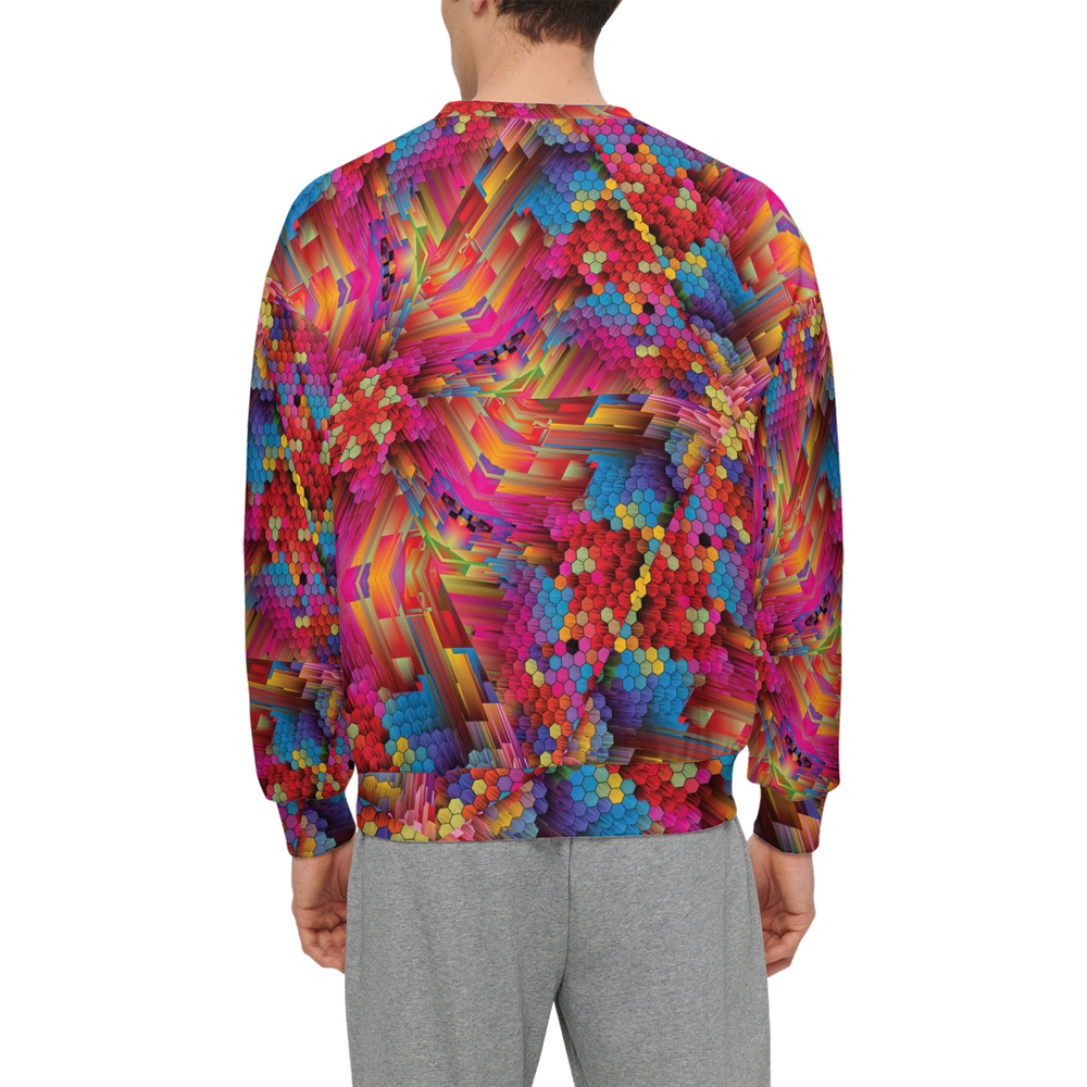 Colorful Spirals Men’s Relaxed Fit Sweatshirt With Front Patch - Swagger Art Store |