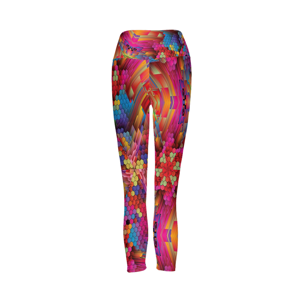 Colorful Spirals Women’s High-Rise Leggings 28" - Swagger Art Store |