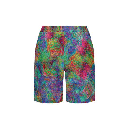 Chromatic Abstraction Unisex Casual Shorts - Swagger Art Store |