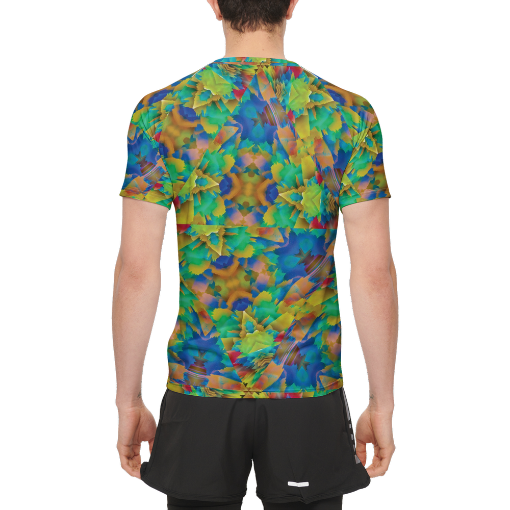 Colorful Chaos Men’s 3M Active Running T-Shirt - Swagger Art Store |