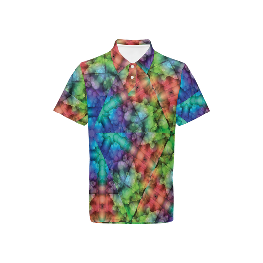 Colorful Dreams Men’s Classic Fit Short-Sleeve Polo Shirt - Swagger Art Store |