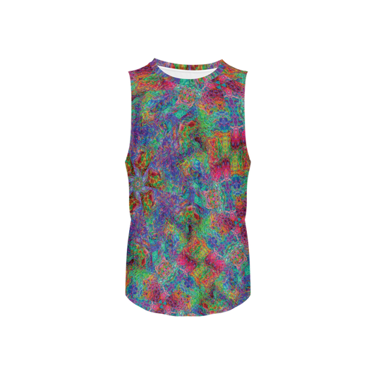 Chromatic Abstraction Men's Seamless Open Side Tank Top - Swagger Art Store |