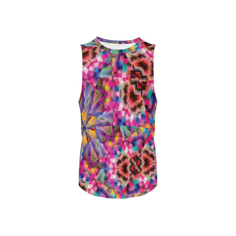 Colorful illusion Men's Seamless Open Side Tank Top - Swagger Art Store |