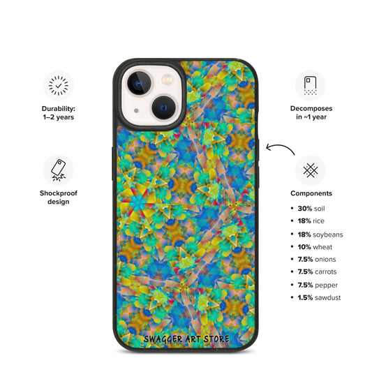 Colorful Chaos Shock-Proof Biodegradable phone case - Swagger Art Store | iPhone 13